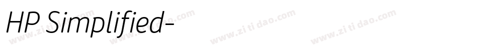 HP Simplified字体转换